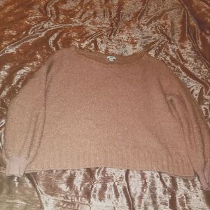 Pink over-sized fuzzy sweater